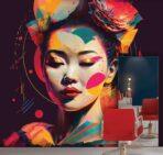Beauty Center, VINYL FABRIC TEXTILE Wall Mural in Different Texture, Code B139. It is produced as ONE PIECE WITHOUT JOINT. - Image 2