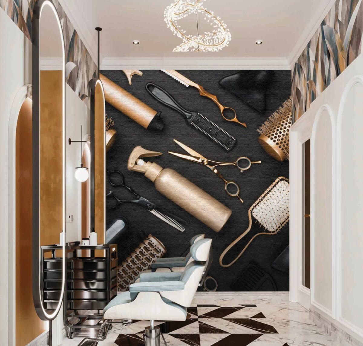 Code B144 - Barber Shop Mural Wallpaper - Image 1