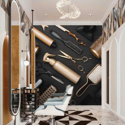 Code B144 - Barber Shop Mural Wallpaper