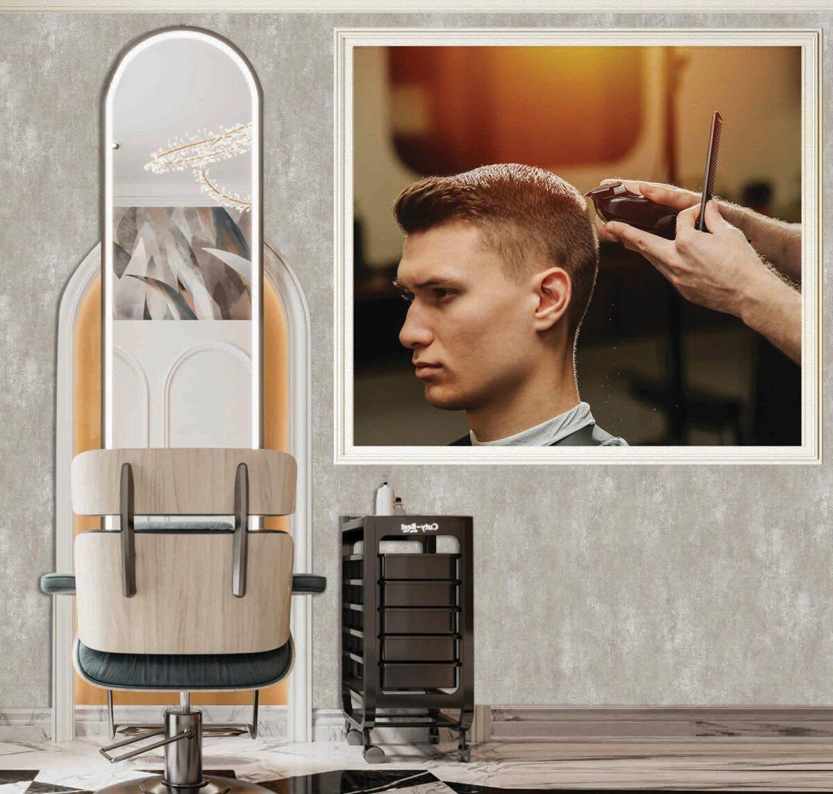 Code B147 - Barber Shop Mural Wallpaper - Image 1