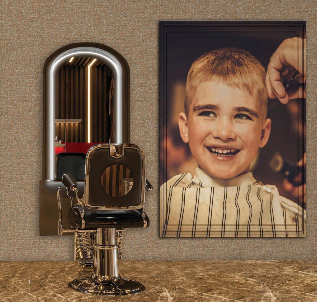 Code B150 - Barber Shop Mural Wallpaper - Image 1