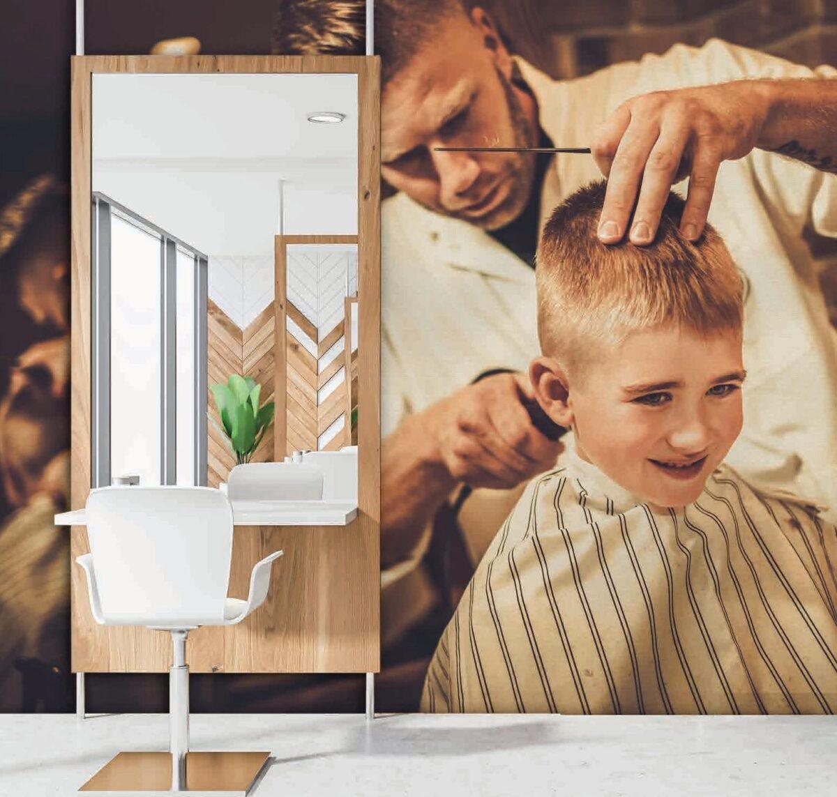Code B151 - Barber Shop Mural Wallpaper - Image 1