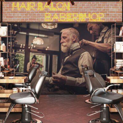 Code B154 - Barber Shop Mural Wallpaper