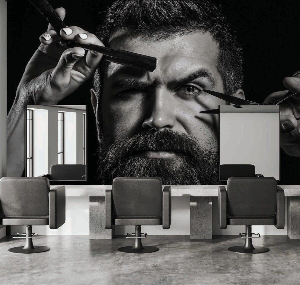 Code B156 - Barber Shop Mural Wallpaper - Image 1