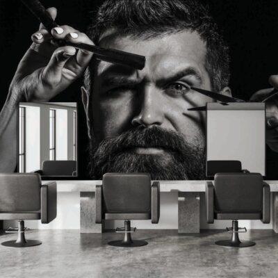 Code B156 - Barber Shop Mural Wallpaper