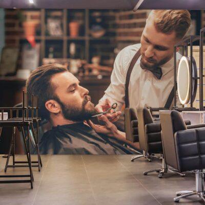 Code B160 - Barber Shop Mural Wallpaper