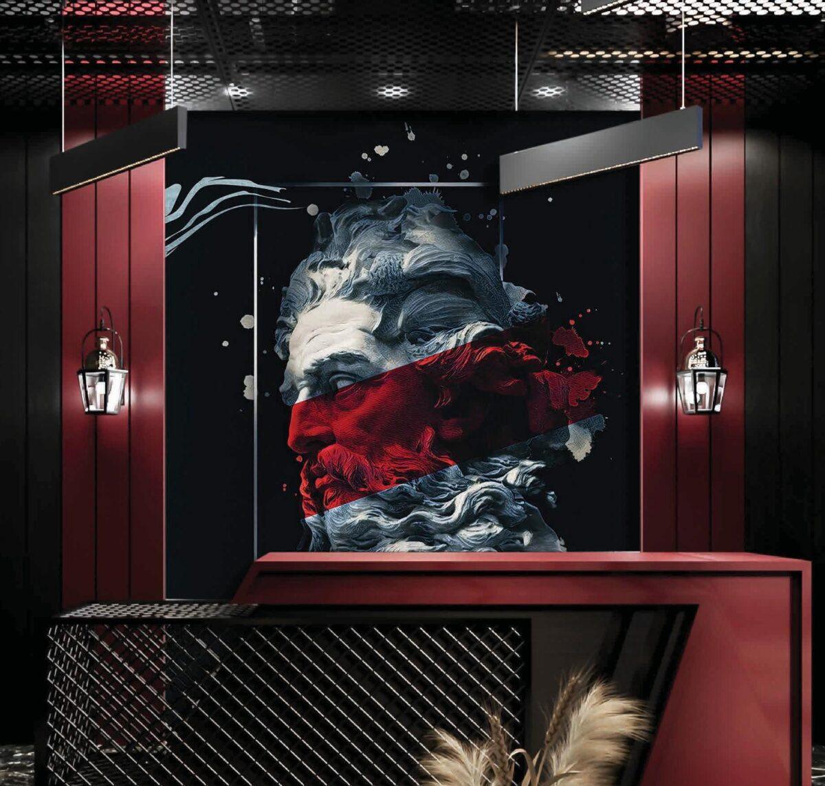 Code B165 - Barber Shop Mural Wallpaper - Image 1