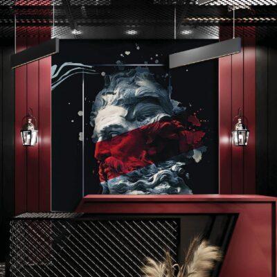 Code B165 - Barber Shop Mural Wallpaper