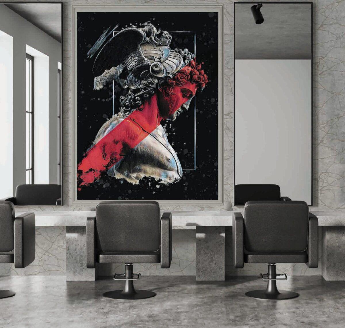 Code B166 - Barber Shop Mural Wallpaper - Image 1