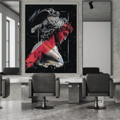 Code B166 - Barber Shop Mural Wallpaper
