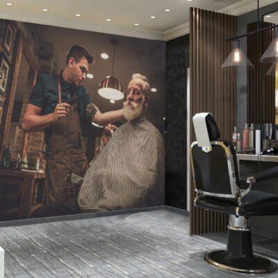 Code B168 - Barber Shop Mural Wallpaper