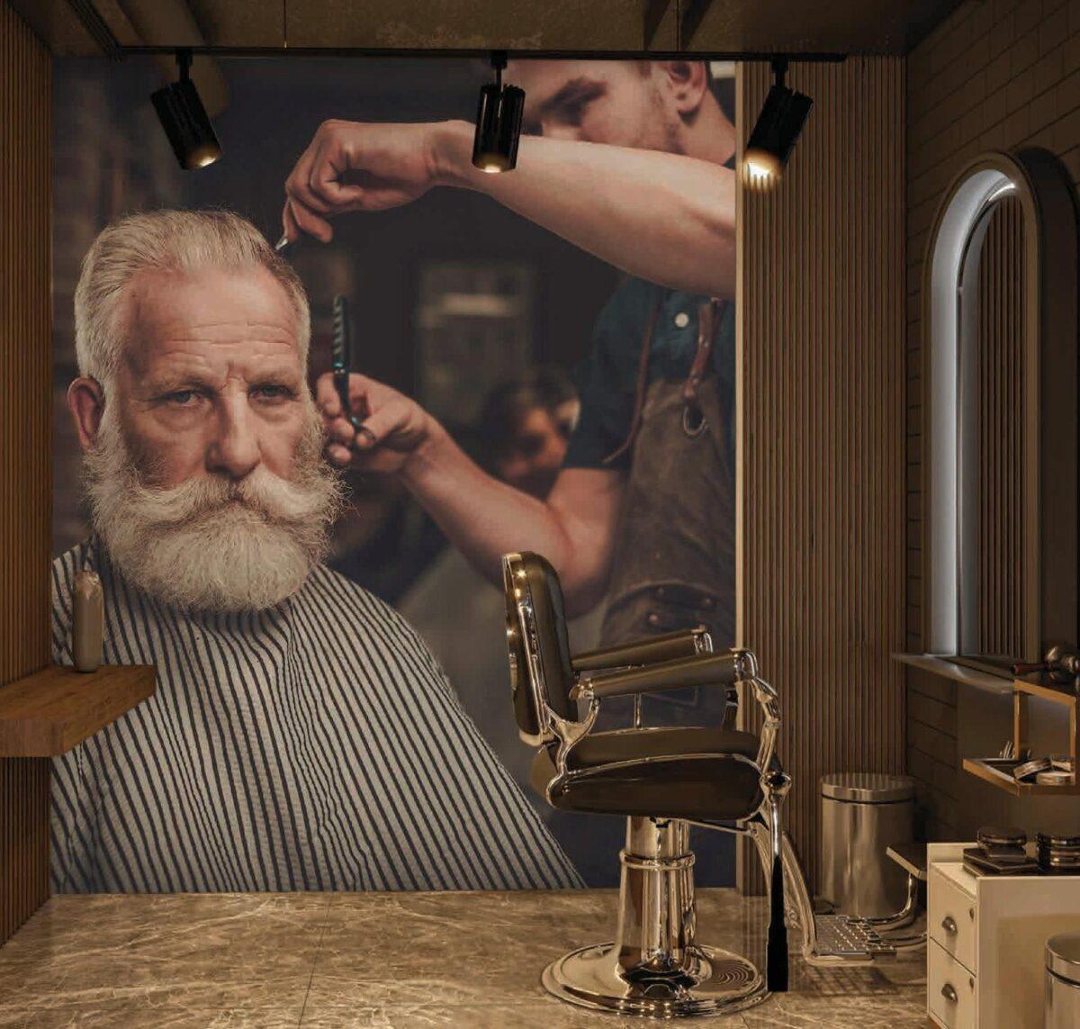Code B169 - Barber Shop Mural Wallpaper - Image 1