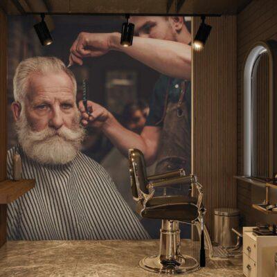 Code B169 - Barber Shop Mural Wallpaper