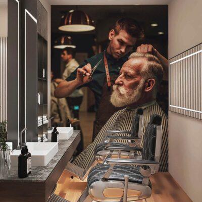 Code B170 - Barber Shop Mural Wallpaper