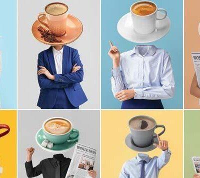 Coffee Bar, VINYL FABRIC TEXTILE Wall Mural in Different Texture, Code C103. It is produced as ONE PIECE WITHOUT JOINT.