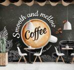 Coffee Bar MURAL WALLPAPER, Available in Various Paper Texture, Code C110. 105 CM WIDE ROLL PANELS. - Image 2
