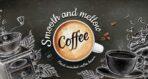 Coffee Bar MURAL WALLPAPER, Available in Various Paper Texture, Code C110. 105 CM WIDE ROLL PANELS.