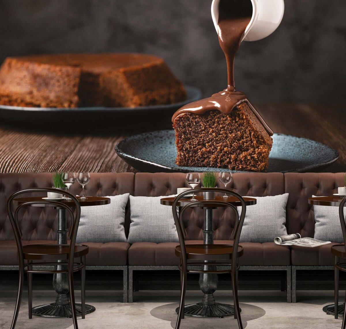 Coffee Bar MURAL WALLPAPER, Available in Various Paper Texture, Code C116. 105 CM WIDE ROLL PANELS. - Image 2