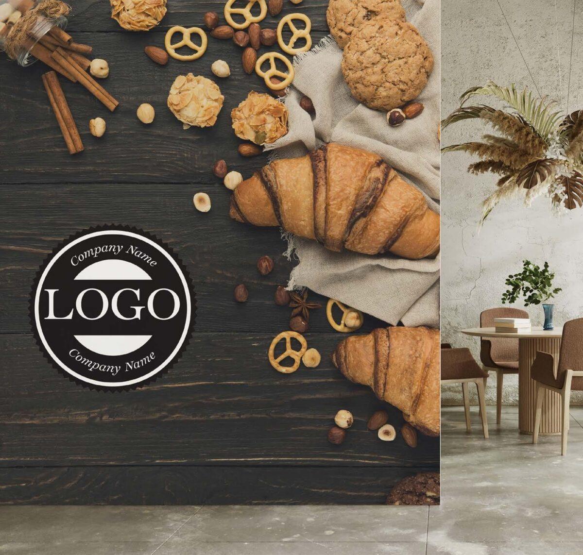 Coffee Bar MURAL WALLPAPER, Available in Various Paper Texture, Code C117. 105 CM WIDE ROLL PANELS. - Image 2