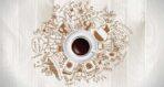 Coffee Bar MURAL WALLPAPER, Available in Various Paper Texture, Code C120. 105 CM WIDE ROLL PANELS.