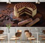 Coffee Bar MURAL WALLPAPER, Available in Various Paper Texture, Code C126. 105 CM WIDE ROLL PANELS. - Image 2