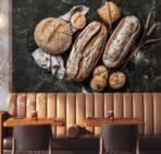 Coffee Bar & Bakery MURAL WALLPAPER, Available in Various Paper Texture, Code C131. 105 CM WIDE ROLL PANELS. - Image 2