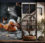 Bakery, VINYL FABRIC TEXTILE Wall Mural in Different Texture, Code C140. It is produced as ONE PIECE WITHOUT JOINT. - Image 2