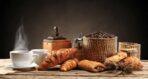 Coffee Bar & Bakery MURAL WALLPAPER, Available in Various Paper Texture, Code C141. 105 CM WIDE ROLL PANELS.