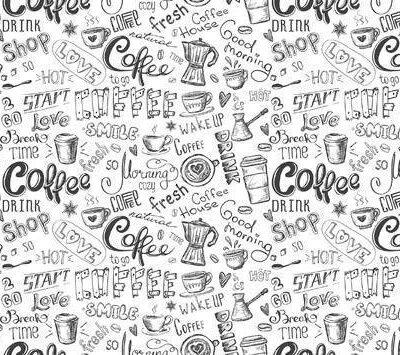 Coffee Bar, VINYL FABRIC TEXTILE Wall Mural in Different Texture, Code C145. It is produced as ONE PIECE WITHOUT JOINT.