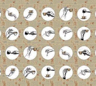 Coffee Bar MURAL WALLPAPER, Available in Various Paper Texture, Code C152. 105 CM WIDE ROLL PANELS.