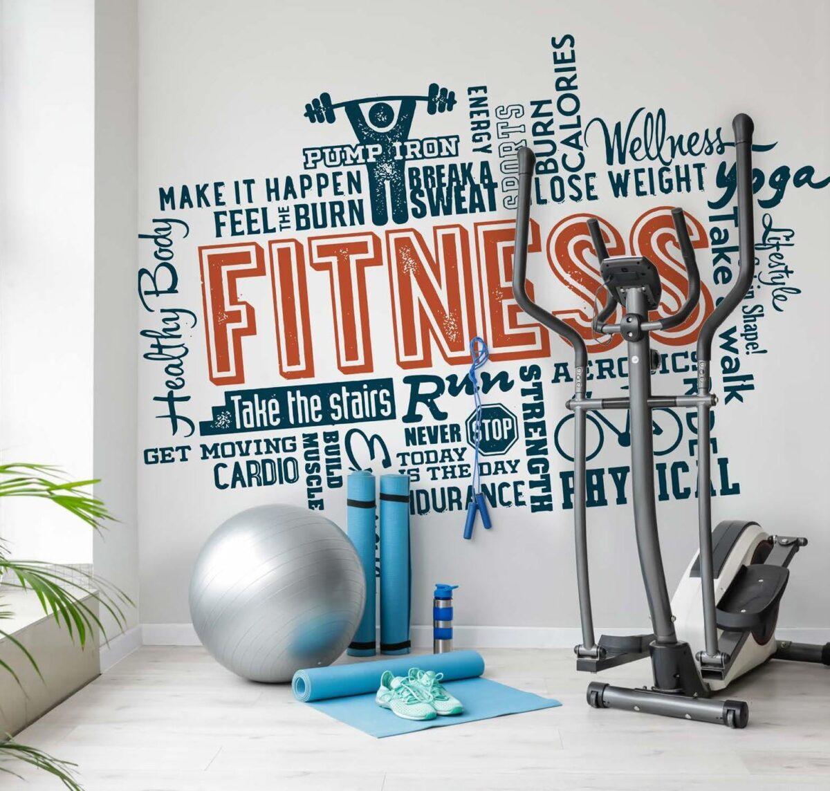 Fitness Center MURAL WALLPAPER, Available in Various Paper Texture, Code G100. 105 CM WIDE ROLL PANELS. - Image 2
