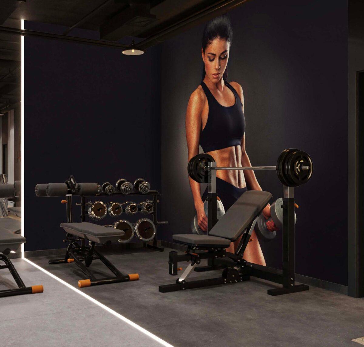Fitness Center MURAL WALLPAPER, Available in Various Paper Texture, Code G101. 105 CM WIDE ROLL PANELS. - Image 2