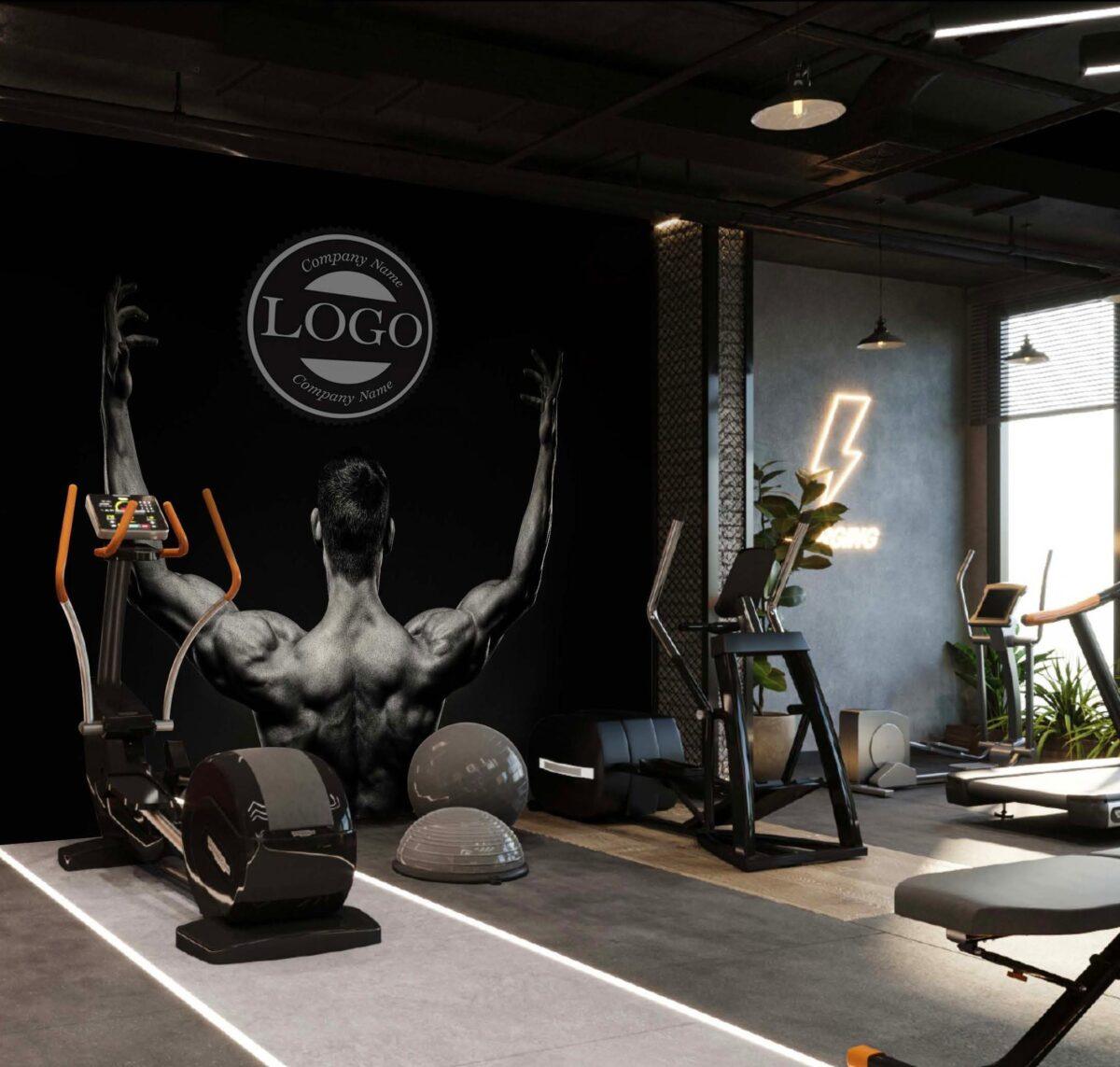 Fitness Center MURAL WALLPAPER, Available in Various Paper Texture, Code G107. 105 CM WIDE ROLL PANELS. - Image 2