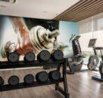 Fitness Center MURAL WALLPAPER, Available in Various Paper Texture, Code G110. 105 CM WIDE ROLL PANELS. - Image 2