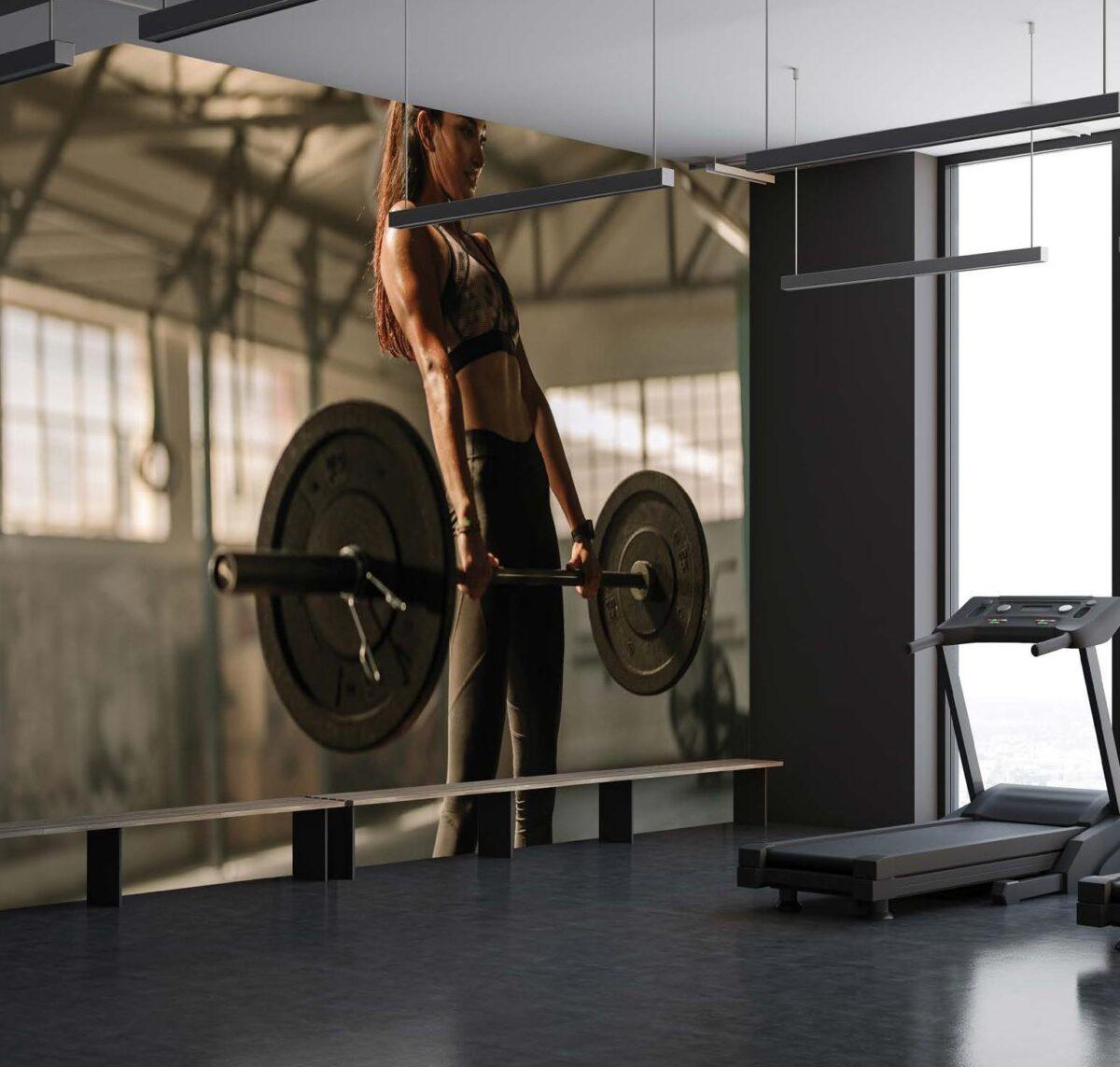 Fitness Center MURAL WALLPAPER, Available in Various Paper Texture, Code G121. 105 CM WIDE ROLL PANELS. - Image 2