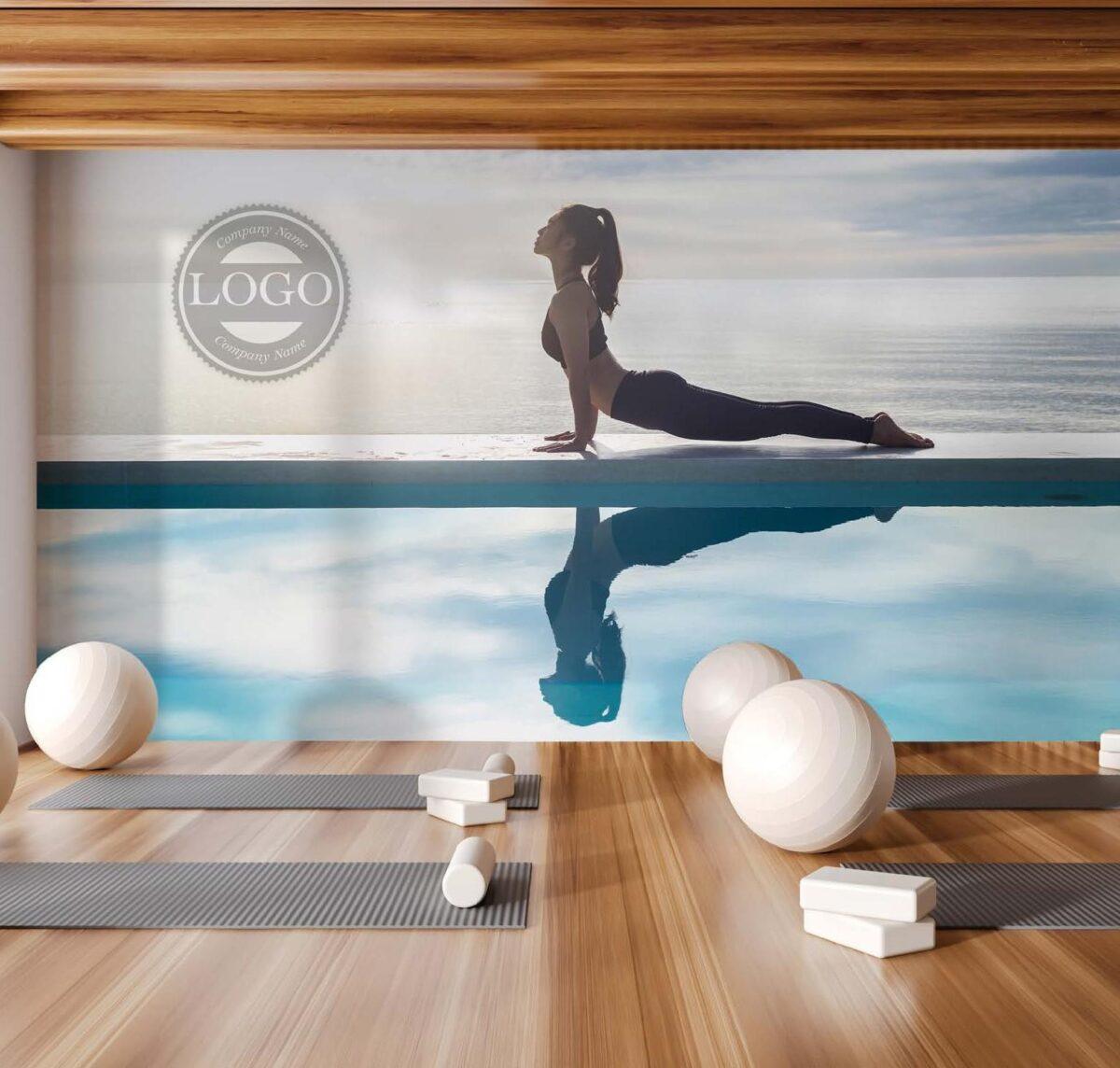 Fitness Center MURAL WALLPAPER, Available in Various Paper Texture, Code G122. 105 CM WIDE ROLL PANELS. - Image 2
