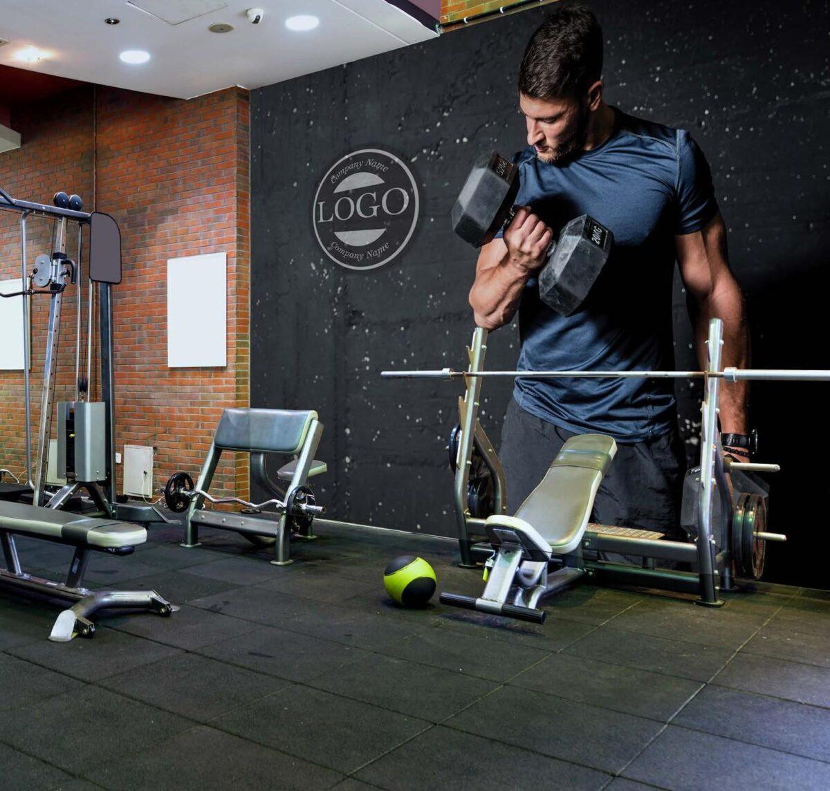 Fitness Center MURAL WALLPAPER, Available in Various Paper Texture, Code G126. 105 CM WIDE ROLL PANELS. - Image 2