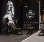 Fitness Center, VINYL FABRIC TEXTILE Wall Mural in Different Texture, Code G131. It is produced as ONE PIECE WITHOUT JOINT. - Image 2