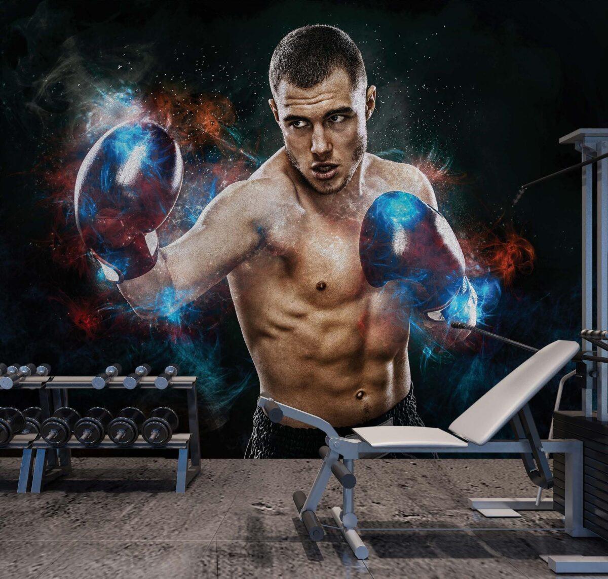 Fitness Center MURAL WALLPAPER, Available in Various Paper Texture, Code G139. 105 CM WIDE ROLL PANELS. - Image 2