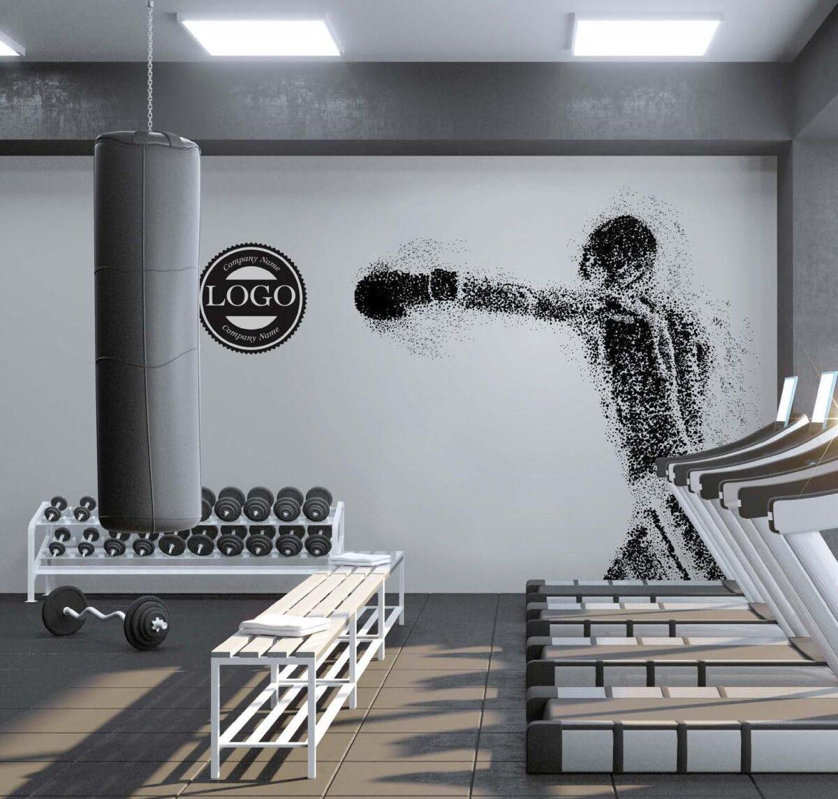 Fitness Center MURAL WALLPAPER, Available in Various Paper Texture, Code G149. 105 CM WIDE ROLL PANELS. - Image 2