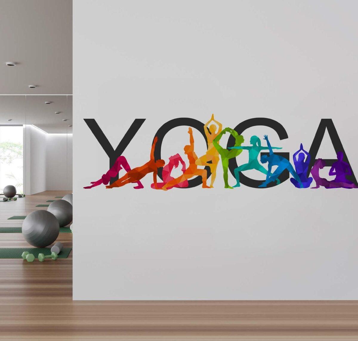 Fitness Center, VINYL FABRIC TEXTILE Wall Mural in Different Texture, Code G150. It is produced as ONE PIECE WITHOUT JOINT. - Image 2