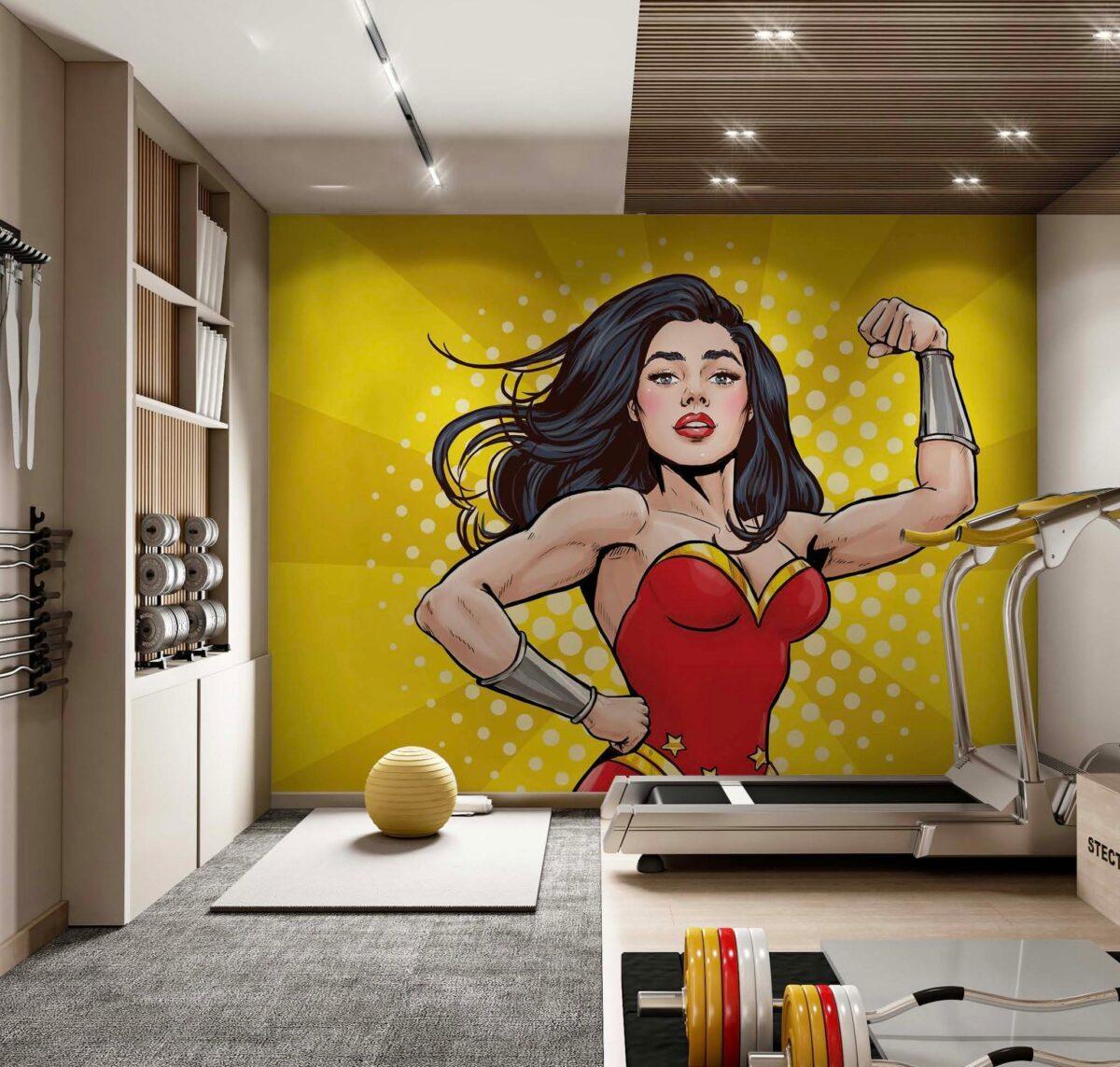 Fitness Center MURAL WALLPAPER, Available in Various Paper Texture, Code G152. 105 CM WIDE ROLL PANELS. - Image 2