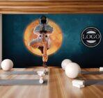 Fitness Center, VINYL FABRIC TEXTILE Wall Mural in Different Texture, Code G153. It is produced as ONE PIECE WITHOUT JOINT. - Image 2