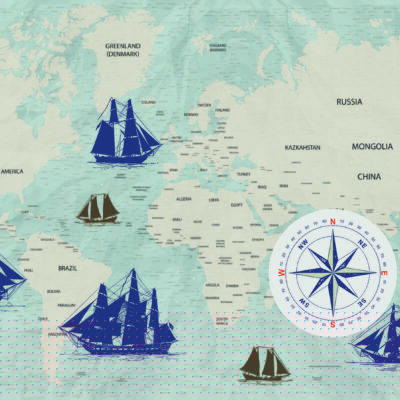 World Map, VINYL FABRIC TEXTILE Wall Mural in Different Texture, Code M1027. It is produced as ONE PIECE WITHOUT JOINT.