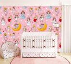 Baby Girls Kids MURAL WALLPAPER, Available in Various Paper Texture, Code M1032. It is Produced as 105 CM WIDE ROLL PANELS. - Image 2