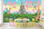 Fairytale Scenery Kids, VINYL FABRIC TEXTILE Wall Mural in Different Texture, Code M1033. It is produced as ONE PIECE WITHOUT JOINT. - Image 2