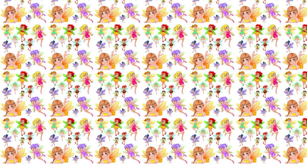 Little Girls Kids MURAL WALLPAPER, Available in Various Paper Texture, Code M1034. It is Produced as 105 CM WIDE ROLL PANELS. - Image 1