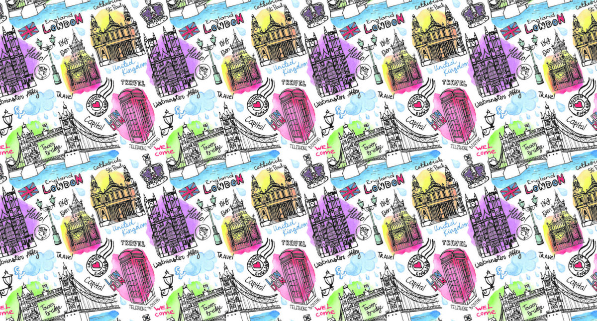 City Map Kids, VINYL FABRIC TEXTILE Wall Mural in Different Texture, Code M1036. It is produced as ONE PIECE WITHOUT JOINT. - Image 1