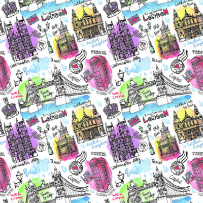 City Map Kids MURAL WALLPAPER, Available in Various Paper Texture, Code M1036. It is Produced as 105 CM WIDE ROLL PANELS.