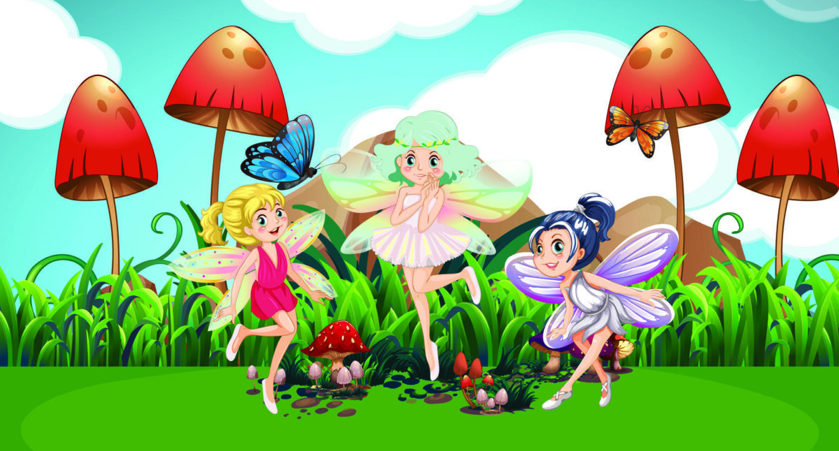 Fairy Tale Kids MURAL WALLPAPER, Available in Various Paper Texture, Code M1040. It is Produced as 105 CM WIDE ROLL PANELS. - Image 1